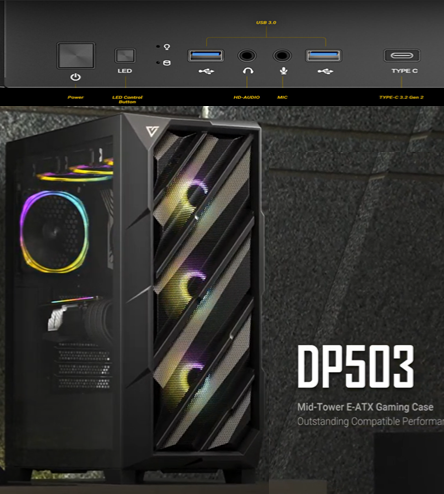 GABINETE GAMER ANTEC DP503 BLACK DARK PHANTON 0-761345-81077-7