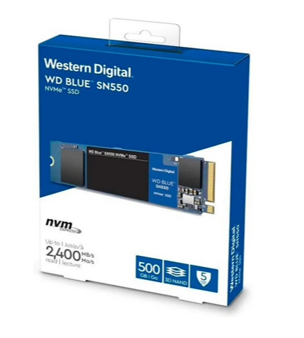 UNIDAD DE ESTADO SOLIDO SSD WESTRN DIGITAL BLUE SN550 500GB 2.5B WD500G2B0C