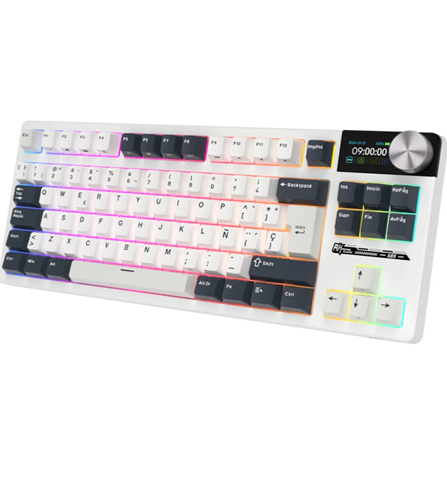 TECLADO GAMER MECANICO ROYAL KLUDGE RK S85 SWITCH BIEGE