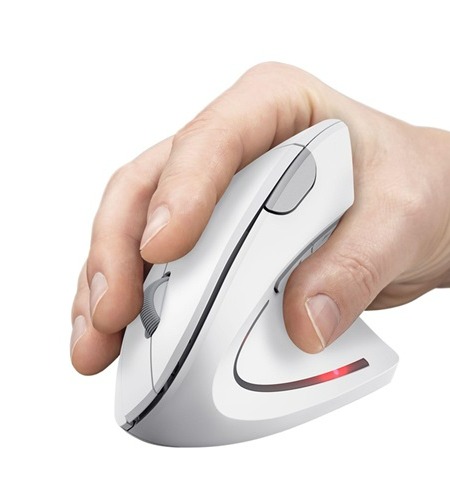 MOUSE VERTICAL ERGONOMICO INALAMBRICO TRUST VERTO WHITE