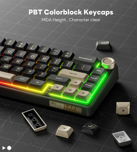 TECLADO GAMER MOUSE ROYAL KLUDGE R65 BROWN SWITCH BROWN