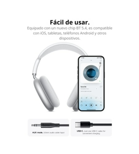 Audífonos Inalámbricos Bluetooth de Cintillo On Ear 45Hrs Hoco W65 Plus Beige
