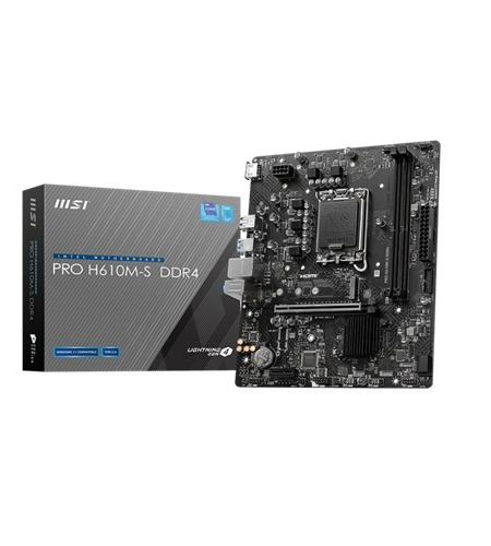 PLACA MADRE MSI H610M-S DDR4 LGA1700 14/13/12TH GEN CPU READY