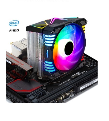 DISIPADOR CPU CENTAURUS LC400A BLACK VENTILADOR 120MM 4 PINES FUNCION ARCOIRIS