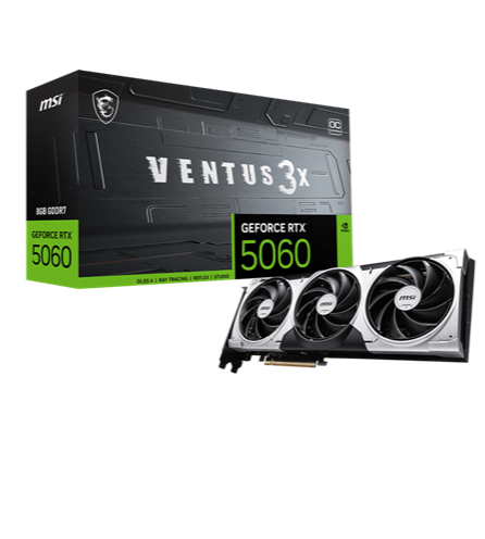 MSI GeForce RTX 5060 8G Ventus 3X OC 新品 MSI GeForce RTX 5060 8G VENTUS 3X OC [G5060-8V3C] | SoloTodo.cl