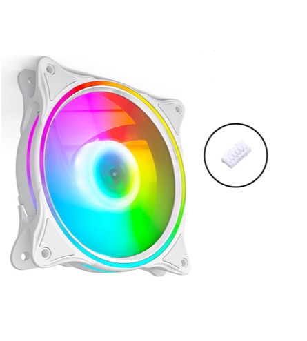 VENTILADOR PARA GABINETE - CENTAURUS 120MM ARGB CONECTOR 6 PINES SGS 05 WHITE