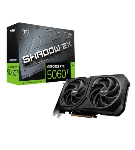 Tarjeta de Video MSI GeForce RTX5060 TI 16GB SHADOW 2X OC PLUS [G506T-16S2CP]
