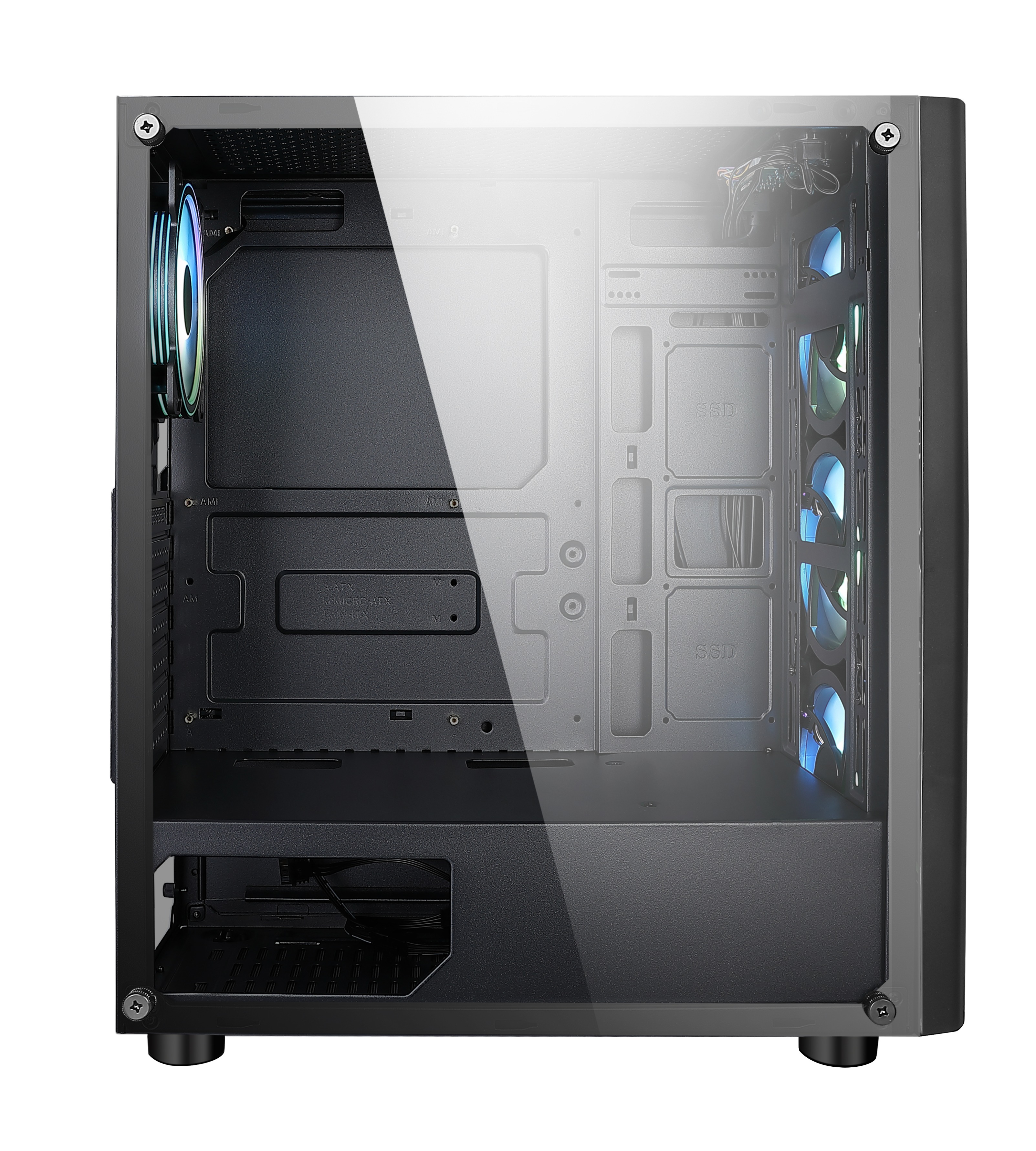 GABINETE GAMER CENTAURUS 192-I 4 VENTILADORES RGB 120mm