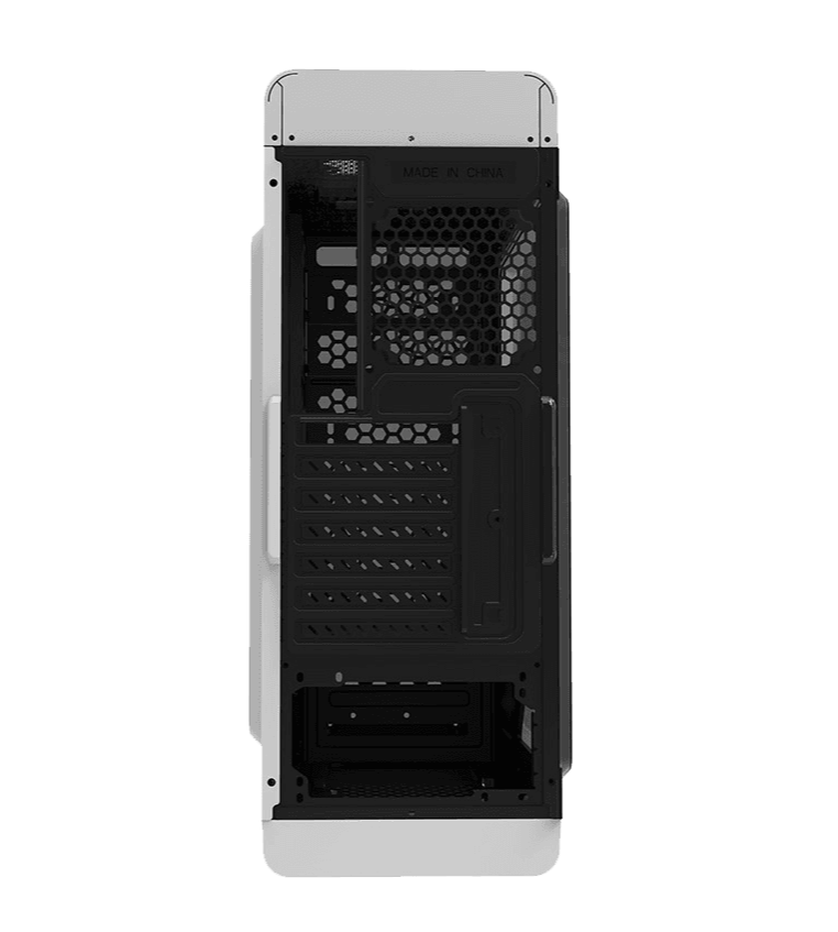 GABINETE GAMER GAMEMAX PARDO WHITE ATX, MATX 3 FANS AZUL 120mm MOLEX