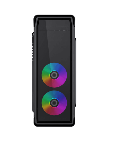 GABINETE GAMER GAMEMAX ELYSIUM BLACK G503X INCLUYE 4 FAN 2X120MM FRGB 2X120MM AZUL