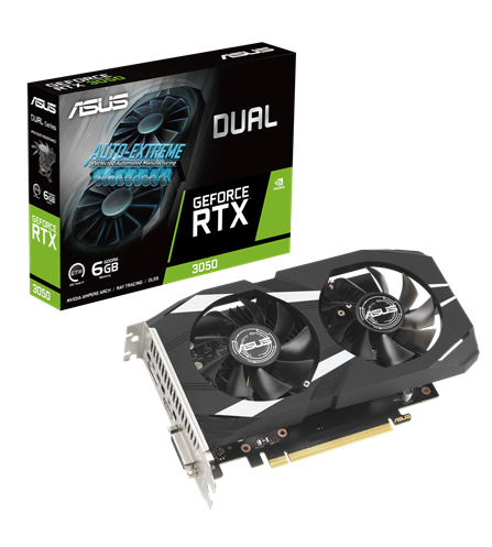 TARJETA DE VIDEO GEFORCE ASUS RTX 3050 6GB DUAL RTX3050-06G DDR6
