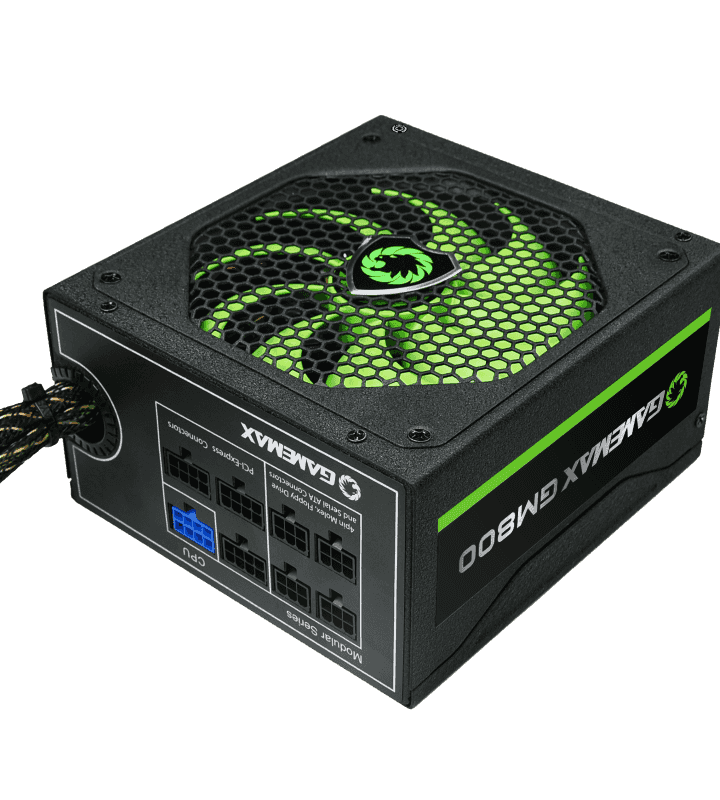 FUENTES DE PODER REAL GAMEMAX 800W 80 PLUS BRONCE GM800 SEMI MODULAR