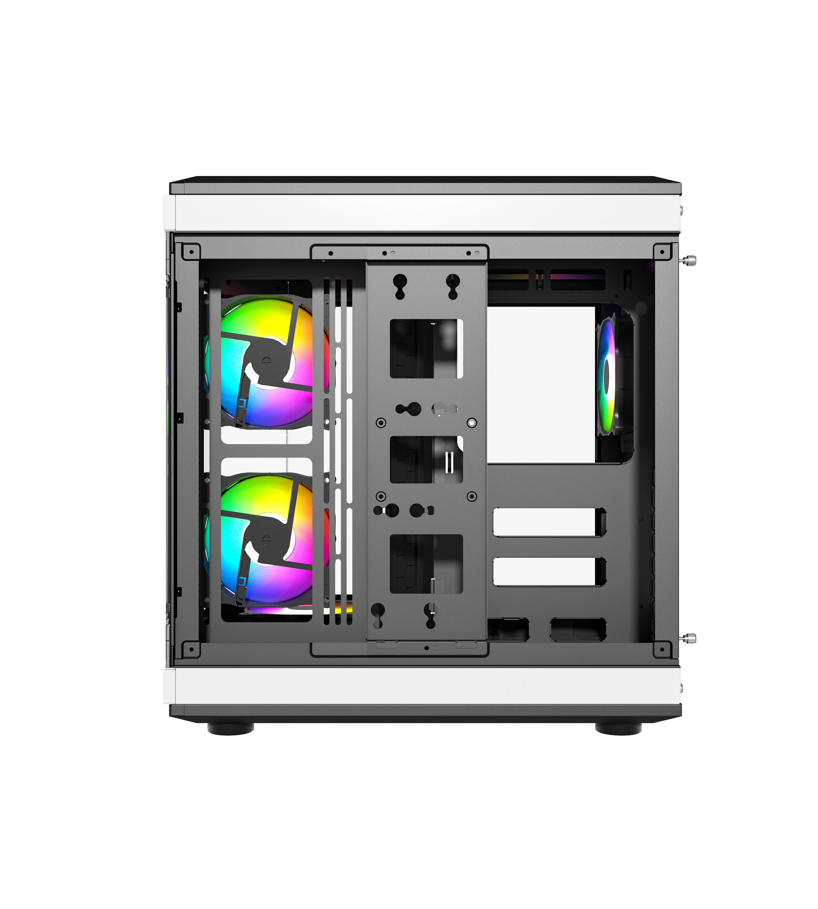 GABINETE GAMER CENTAURUS DUAL FORCIS H50D INCLUYE 6 VENTILADORS ARGB 120MM