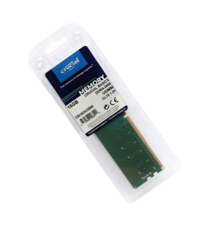 MEMORIA RAM PC CRUCIAL 16GB DDr4 2666 UDIMM CL19 1.2V CB16GU2666