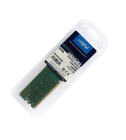 MEMORIA RAM PC CRUCIAL 16GB DDr4 2666 UDIMM CL19 1.2V CB16GU2666