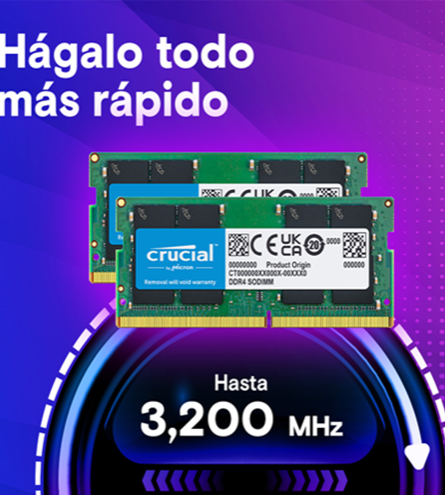 MEMORIA RAM CRUCIAL DDR4 16GB 3200MHZ SO-DIMM 1.2V CL22 CT16G4SFRA32A