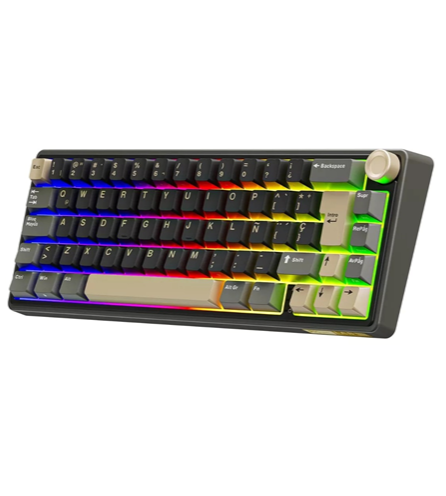 TECLADO GAMER MOUSE ROYAL KLUDGE R65 BROWN SWITCH BROWN