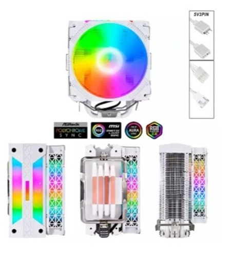 DISIPADOR CPU CENTAURUS LC400B Diamante ARGB 3 Pines Fan 120mm Compatible LGA1700