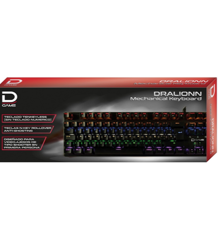 TECLADO MECANICO GAMER DATACOM DRALIONN SWITCH BLUE 88 TECLAS 6 COLORES