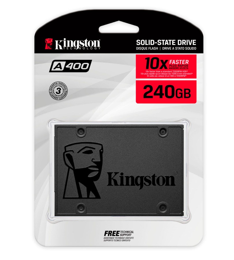 UNIDAD SOLIDA SSD KINGSTON 240GB 2.5 SATA SA400S37/240G