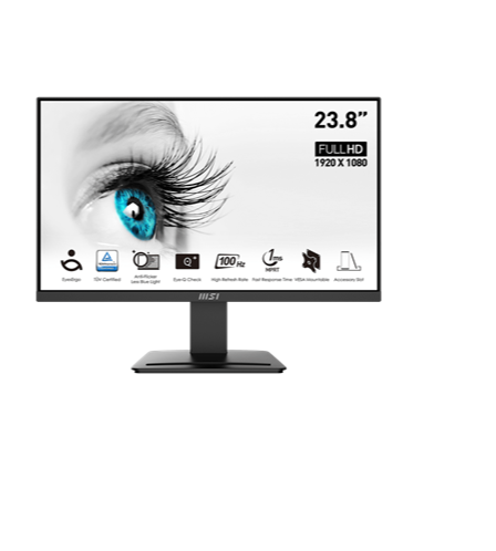 MONITOR MSI PRO 24 FULL HD 1920X1080 100HZ 4MS PRO MP2412 SERIES