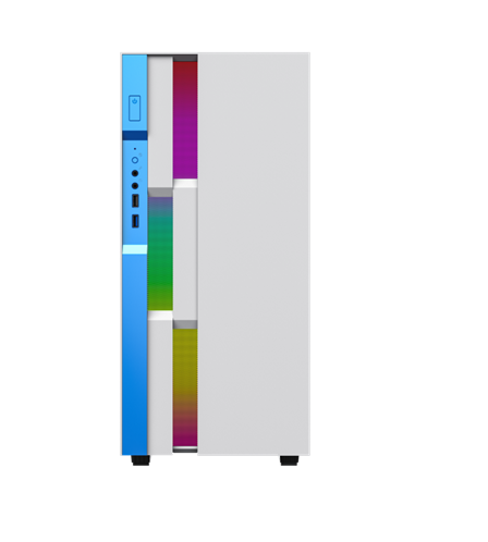 GABINETE GAMER GAMEMAX BRUFEN C3 WHITE/BLUE ATX 