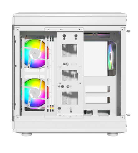 GABINETE GAMER CENTAURUS WHITE FORCIS H50W INCLUYE 6 VENTILADORES ARGB 120MM