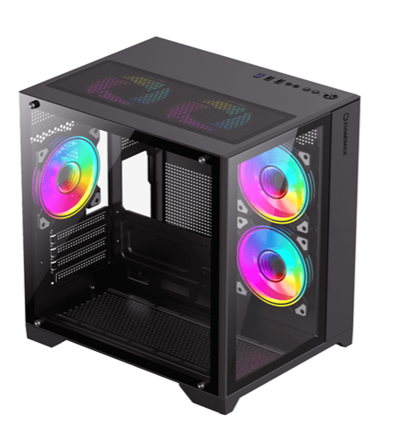 GABINETE GAMER INFINITY MINI BLACK MATX 