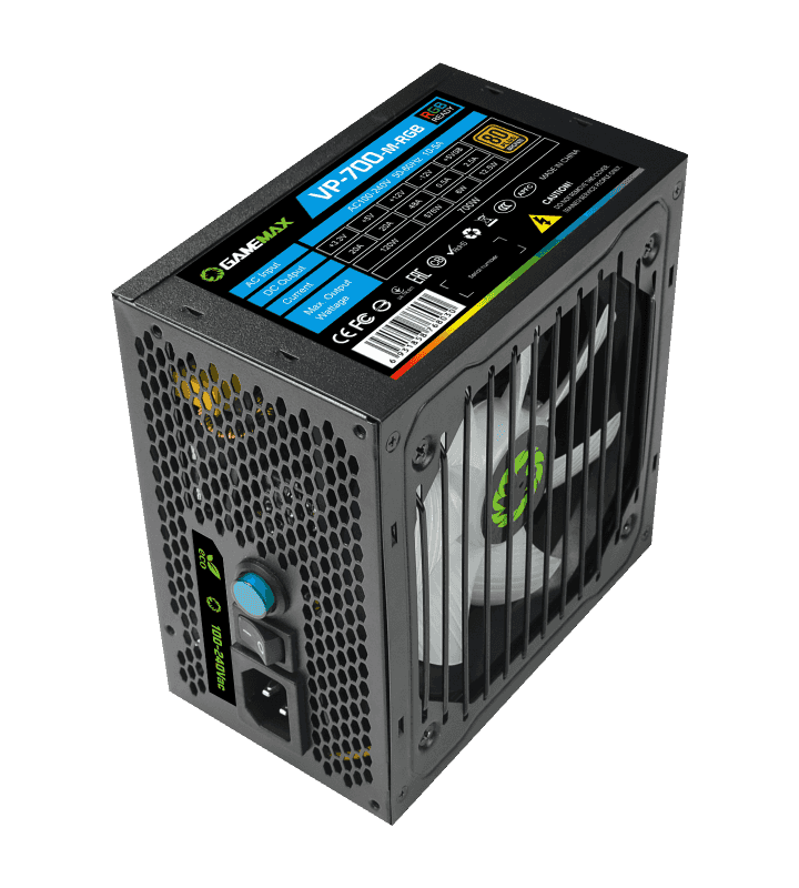 FUENTE DE PODER GAMEMAX 700W 80 PLUS BRONCE SEMI MODULAR VP700 RGB