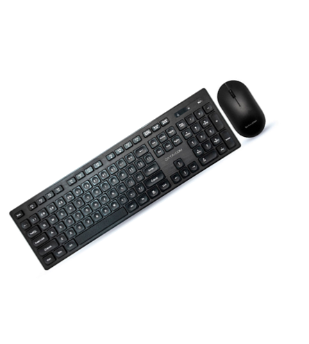 KIT TECLADO & MOUSE INALAMBRICO DATACOM COLOR NEGRO 104 TECLAS ALCANCE 10MT