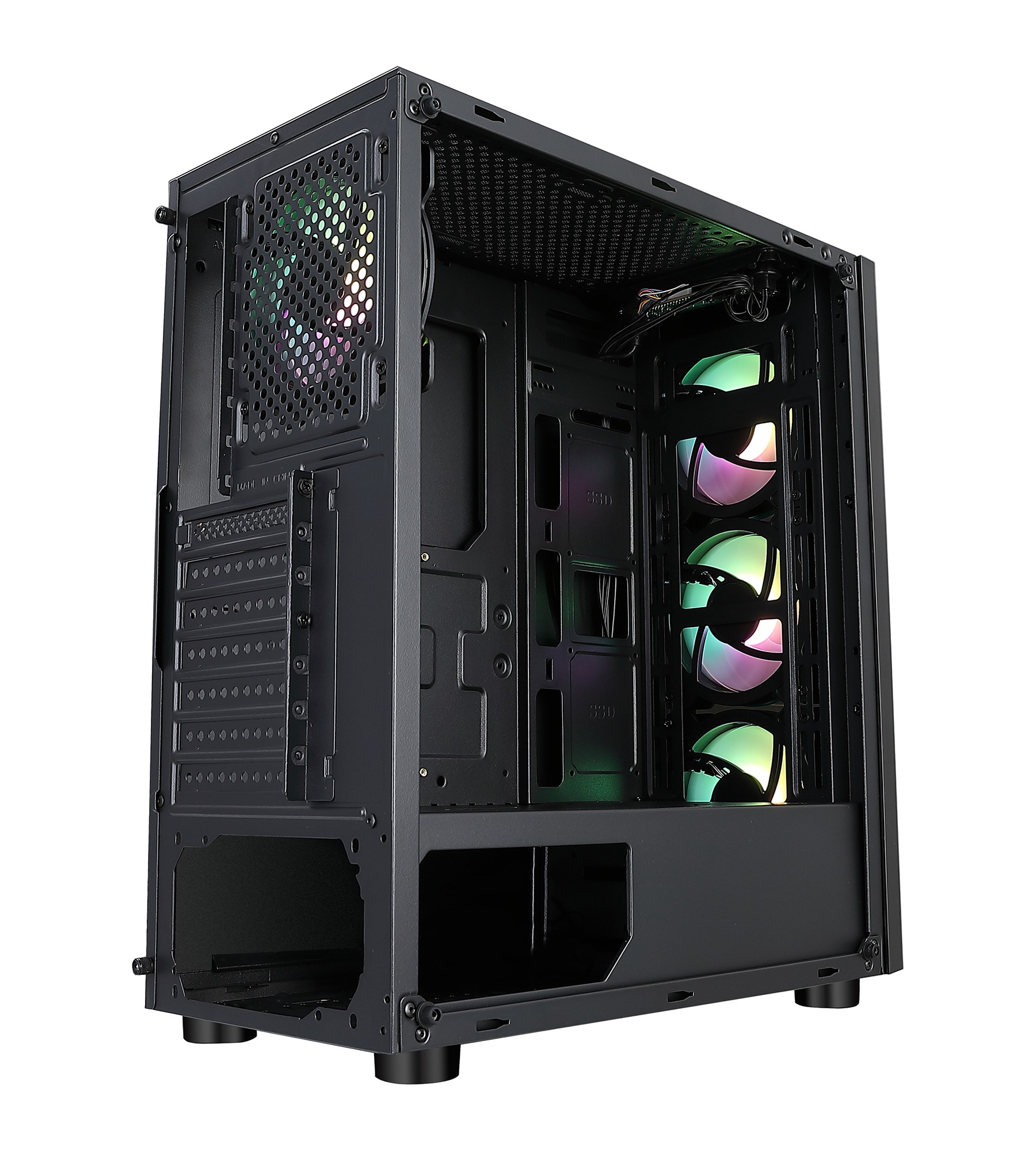 GABINETE GAMER CENTAURUS 192-I 4 VENTILADORES RGB 120mm