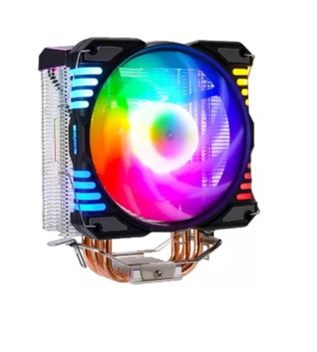 DISIPADOR CPU CENTAURUS LC400A BLACK VENTILADOR 120MM 4 PINES FUNCION ARCOIRIS