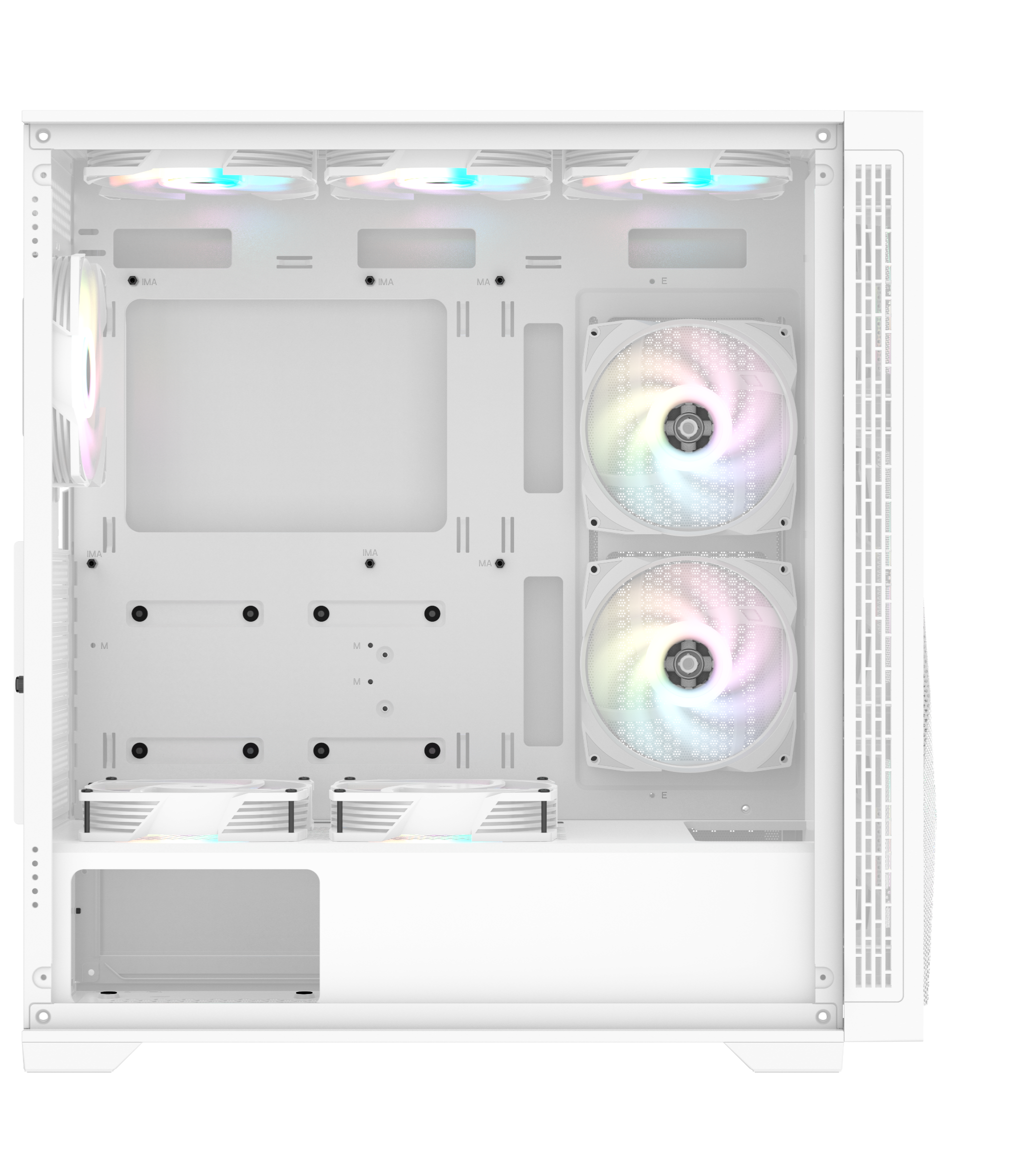 GABINETE GAMER CENTAURUS IXION ATX INCLUYE 4 VENTILADORES 3X140MM 1X120MM ARGB 